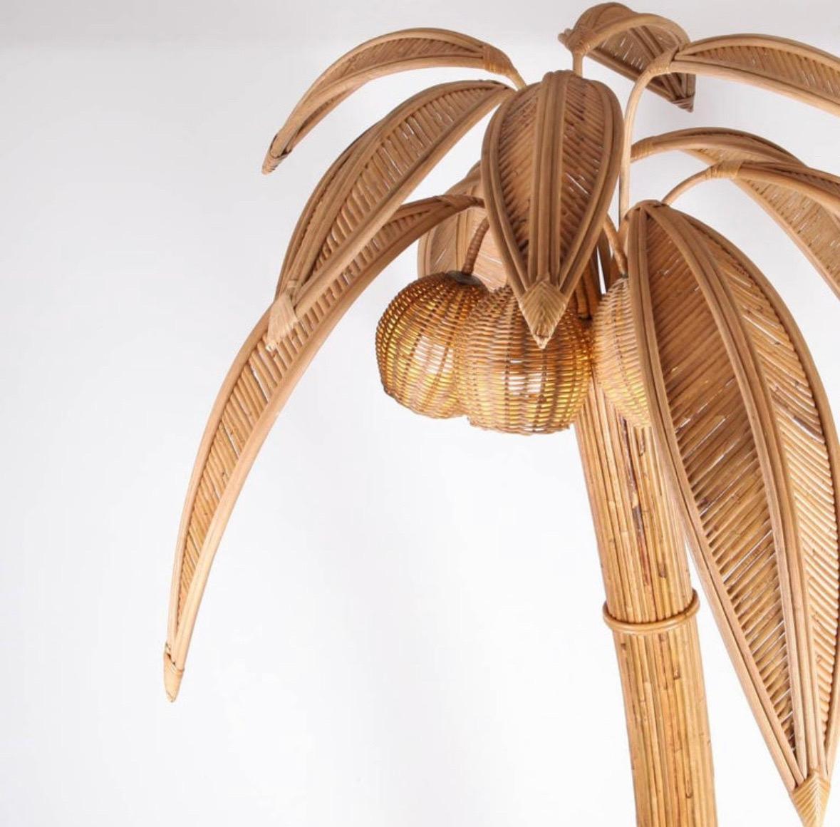 Rattan « Palm tree/ coconut tree » floor lamp 1