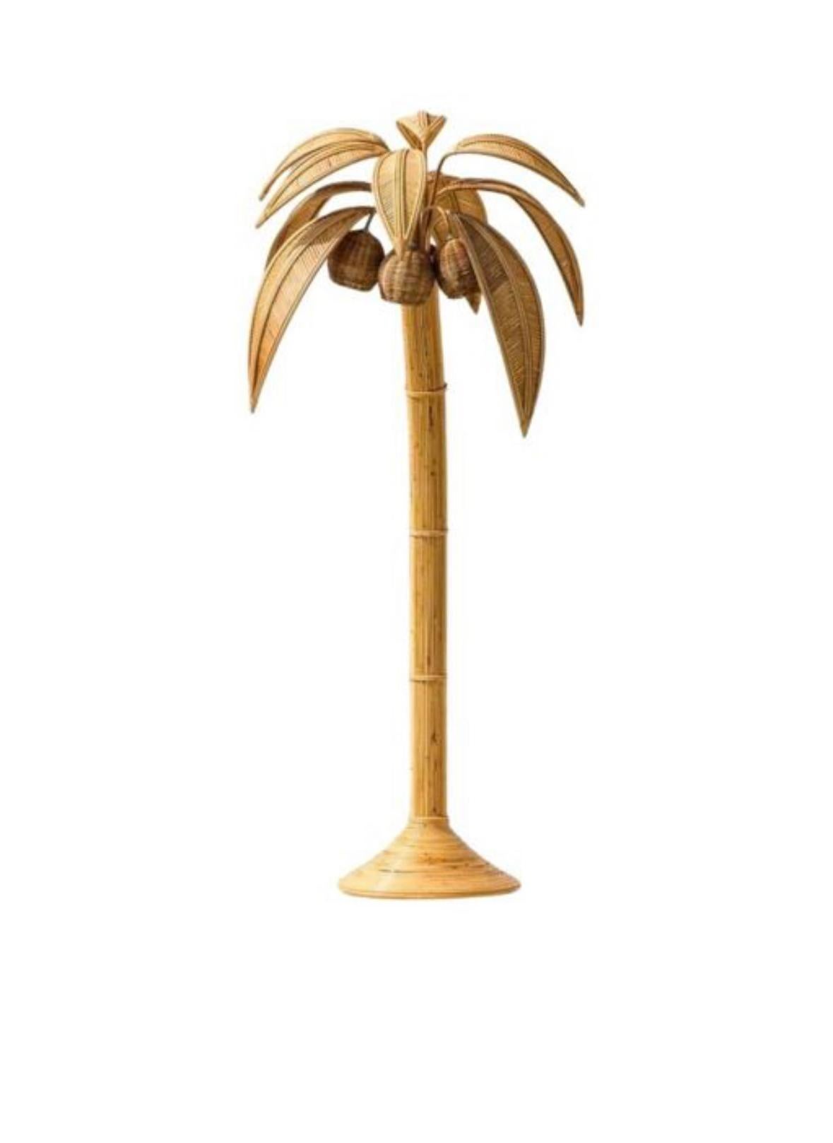 Rattan « Palm tree/ coconut tree » floor lamp 4