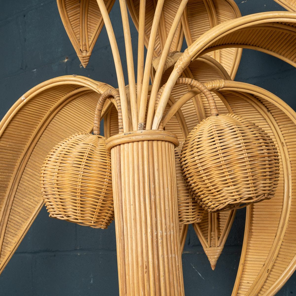 Rattan Palm Tree Floor Lamp by Mario Lopez Torres, Mexico, c.1970 11