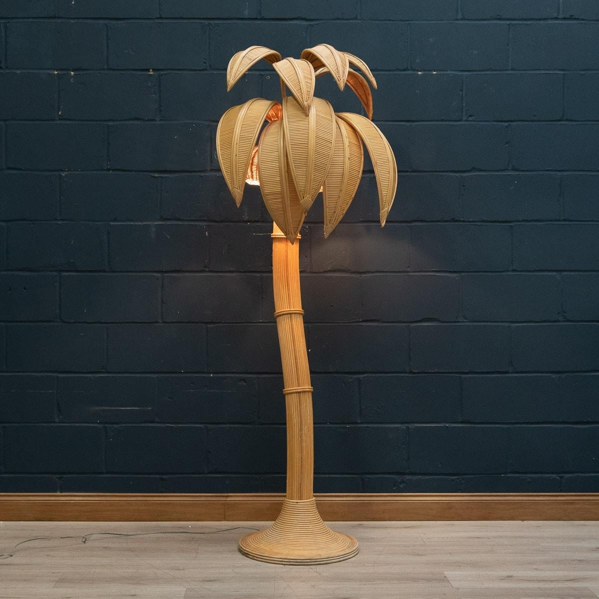 Rattan Palm Tree Floor Lamp by Mario Lopez Torres, Mexico, c.1970 1