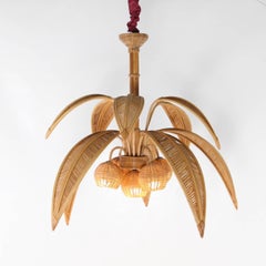 Lampadario in rattan "palmtree/coconut