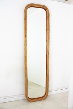 Rattan Pencil Reed Full Length Rectangular Mirror