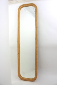 Rattan Pencil Reed Full Length Rectangular Mirror