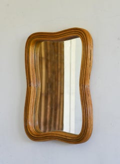 Miroir mural Pencil Reed en rotin