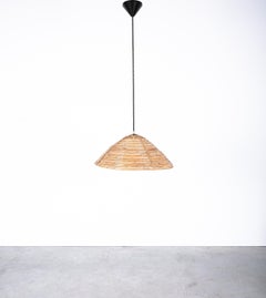Lámpara colgante de ratán de Lival Finlandia, circa 1970-1980