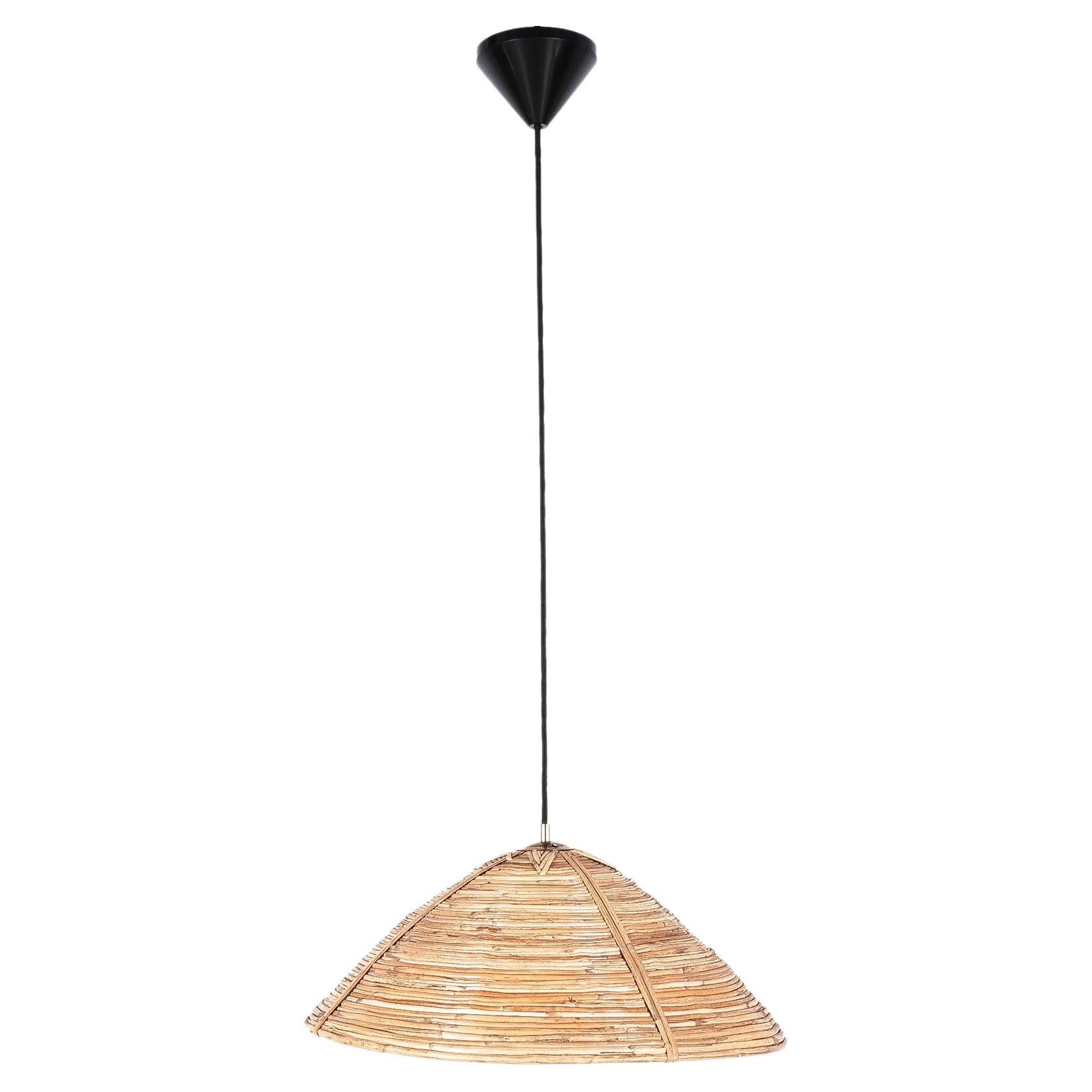 Rattan Pendant Lamp by Lival Finland, circa 1970-1980 For Sale 2