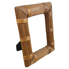 Rattan Photo Frame, Italy, 1970s