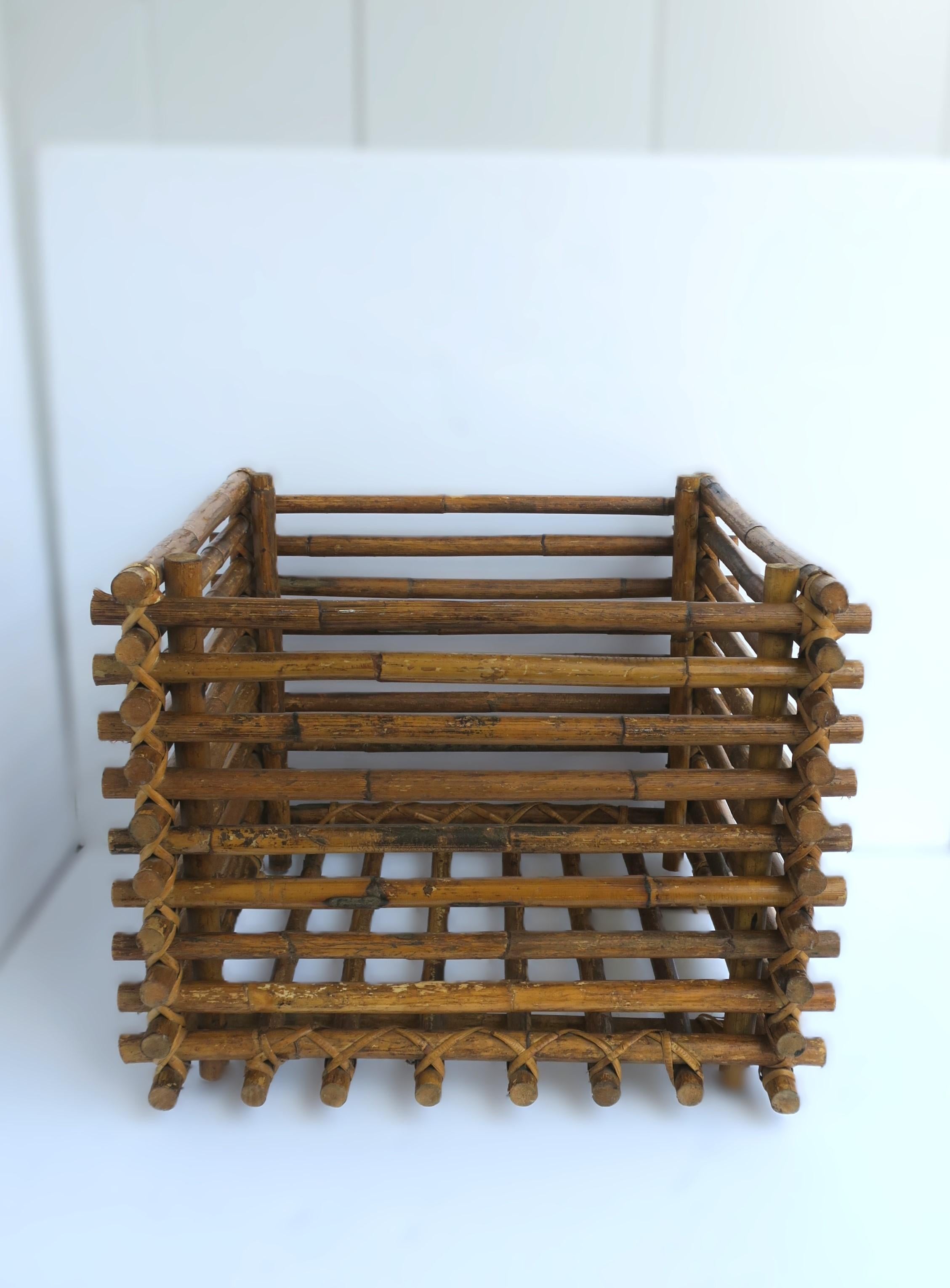 Rattan Plant or Tree Cachepot In Good Condition For Sale In New York, NY