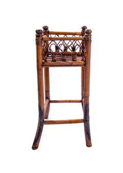 Rattan Plant Stand, Midcentury