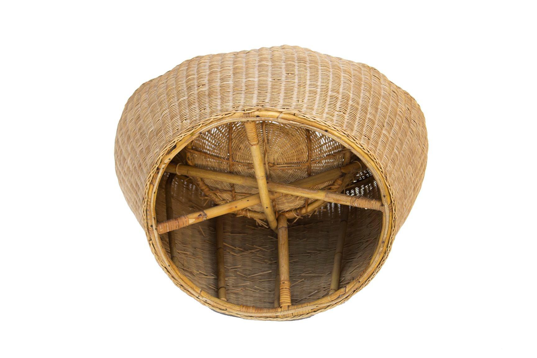 Sedia Pod in rattan in vendita 4