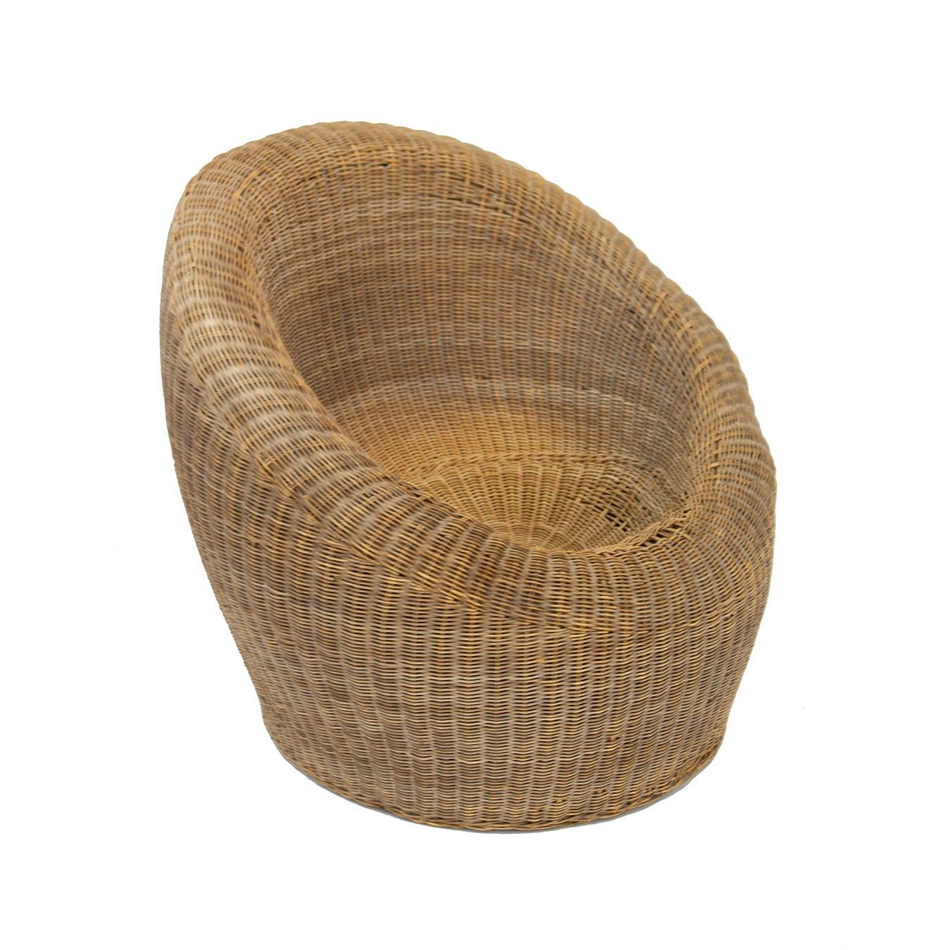Fine XX secolo Sedia Pod in rattan in vendita