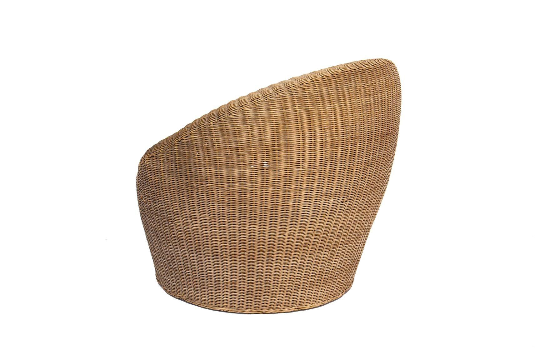 Sedia Pod in rattan in vendita 1