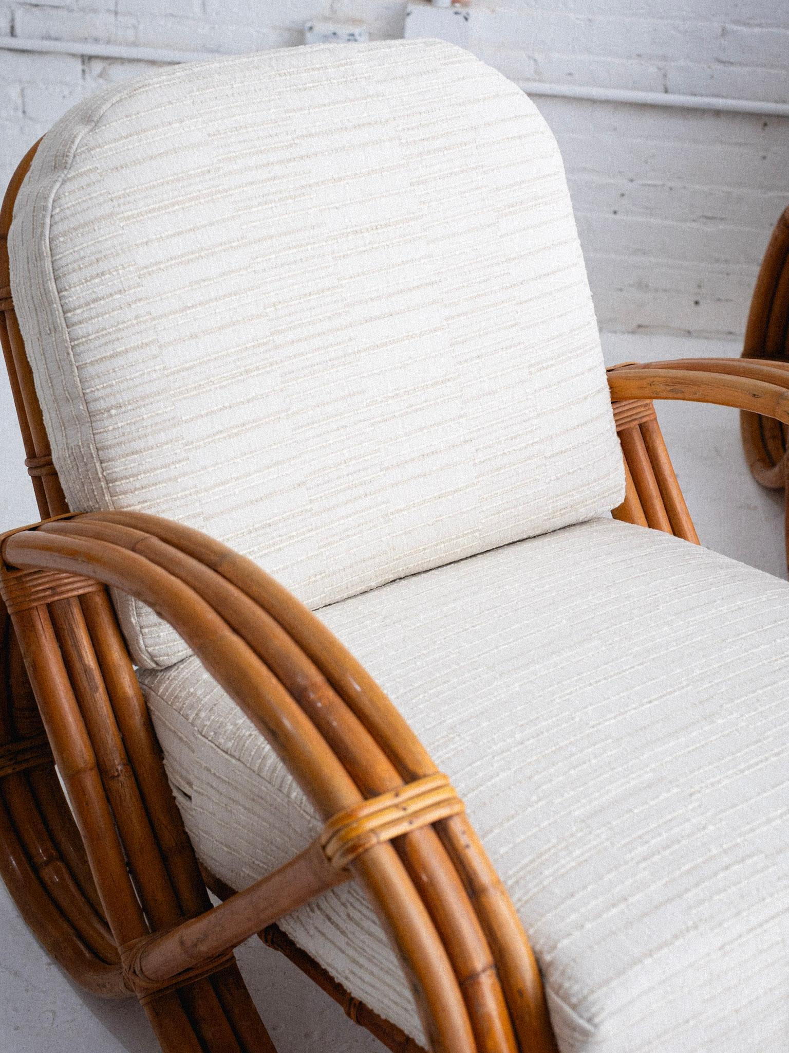 Rattan Pretzel Chair in the Style of Paul Frankl, One Available 4