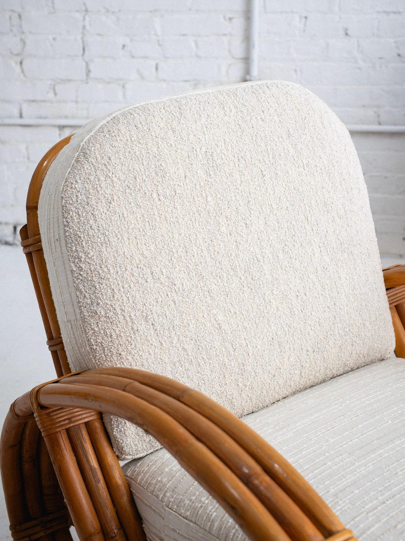 Rattan Pretzel Chair in the Style of Paul Frankl, One Available 5