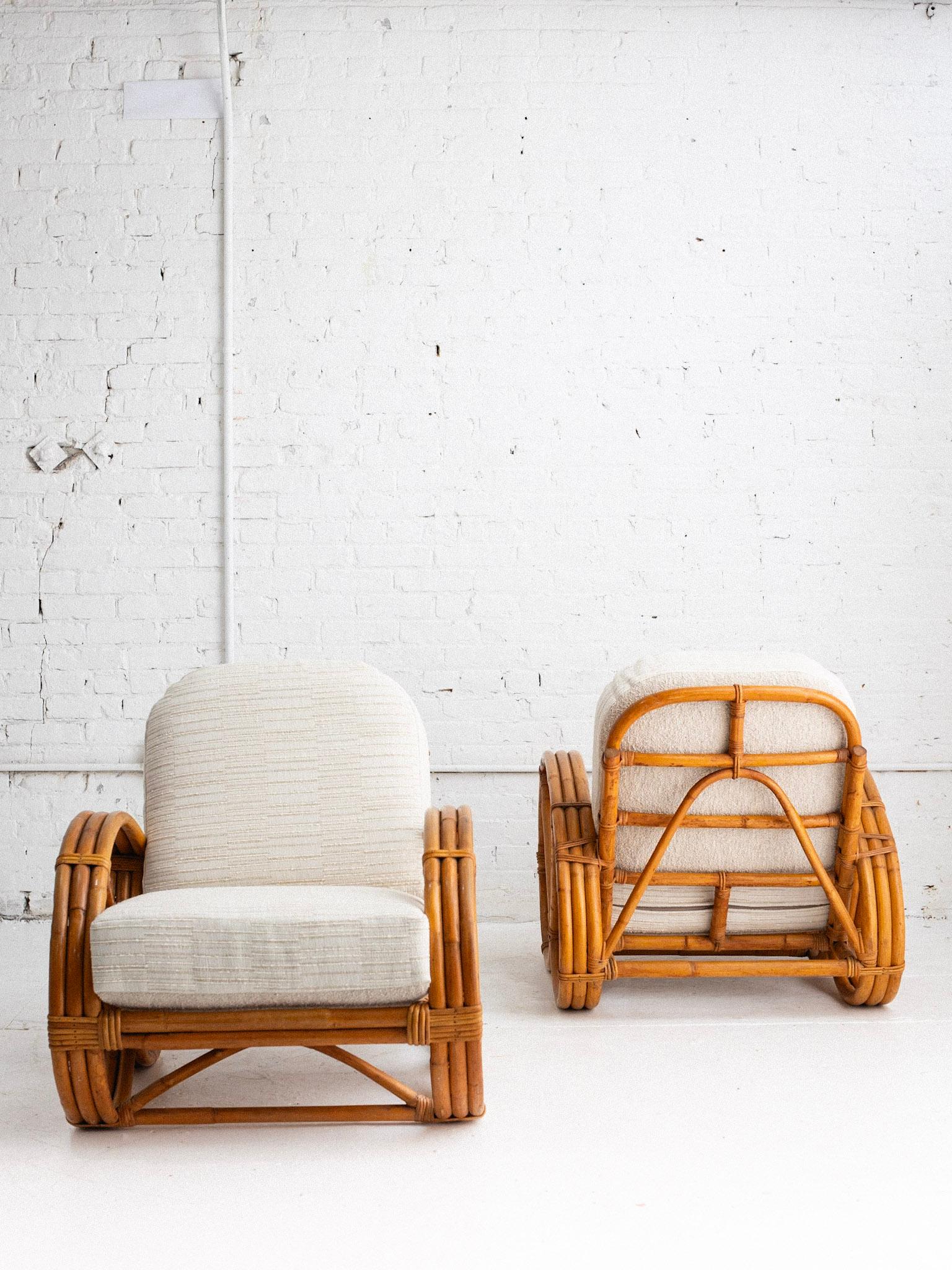 Rattan Pretzel Chair in the Style of Paul Frankl, One Available 2