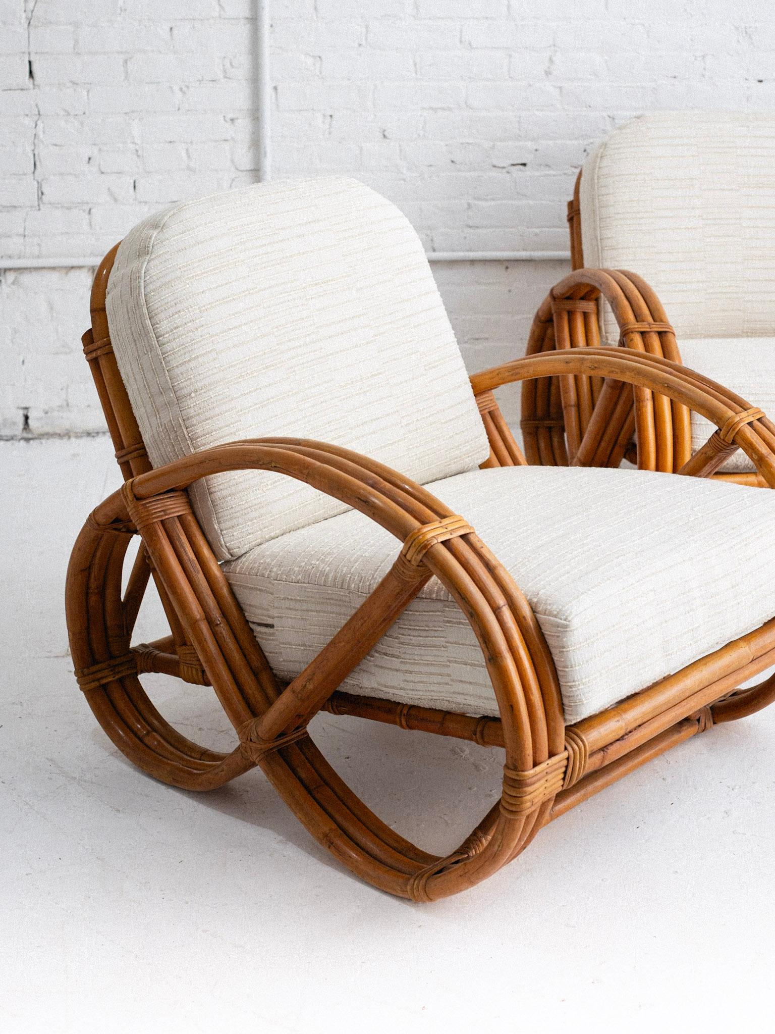 Rattan Pretzel Chair in the Style of Paul Frankl, One Available 3
