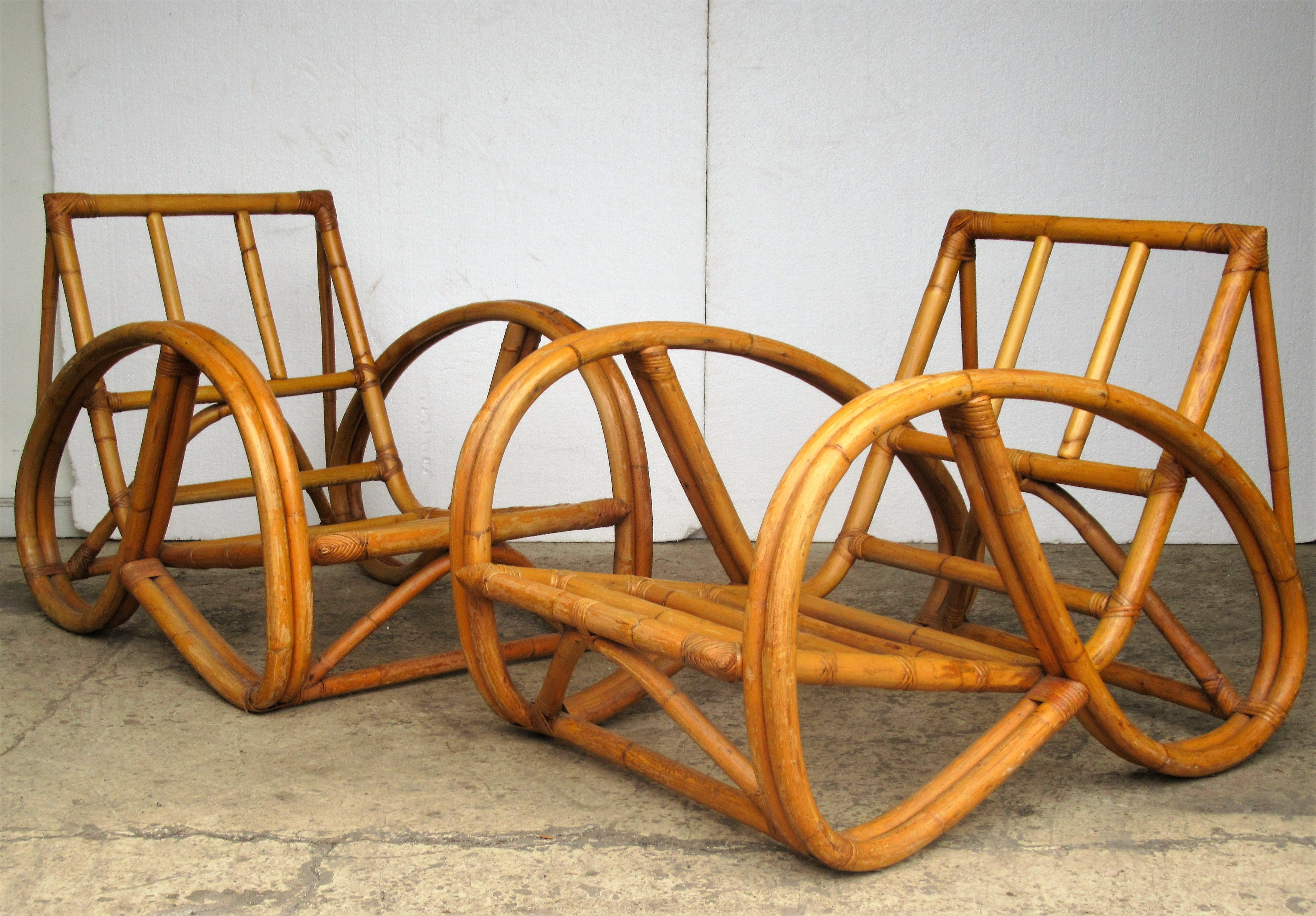 Rattan Pretzel Lounge Chairs 6