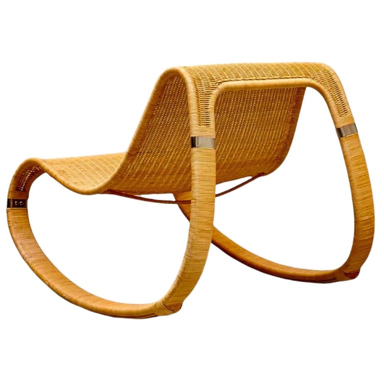 Rattan Rocking Chair by James Irvine, Sweden, 2002 For Sale at 1stDibs