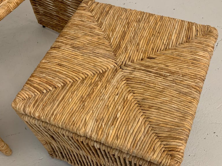 Rattan Rope Jute Wrapped Nesting Tables For Sale at 1stDibs nesting
