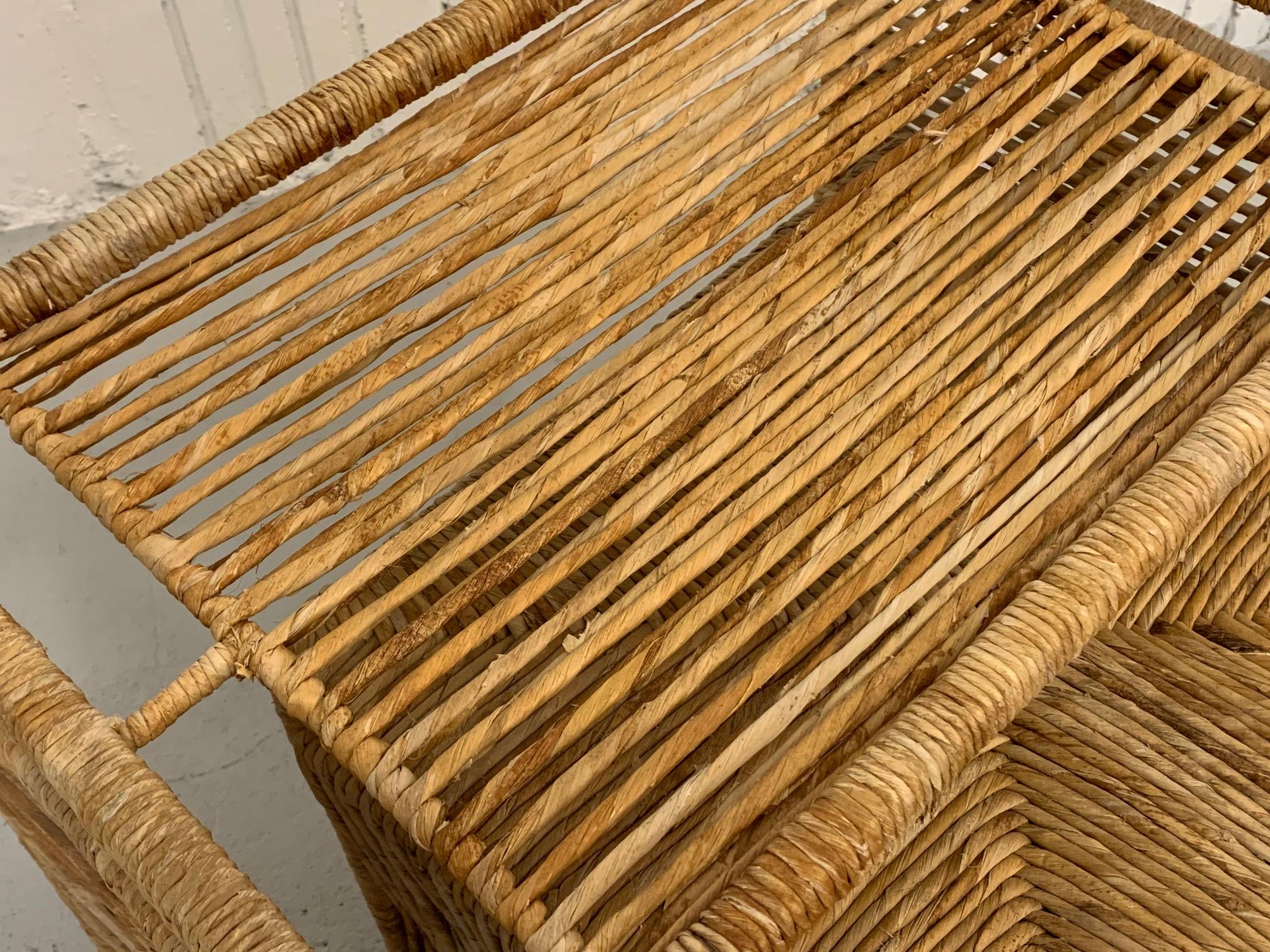 Rattan Rope Jute Wrapped Nesting Tables In Good Condition For Sale In Jacksonville, FL