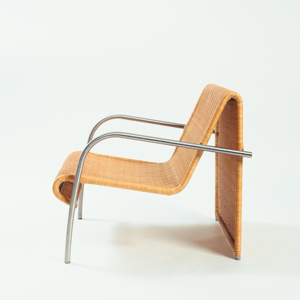 Rattan seating group set with waved back, 1990s 4