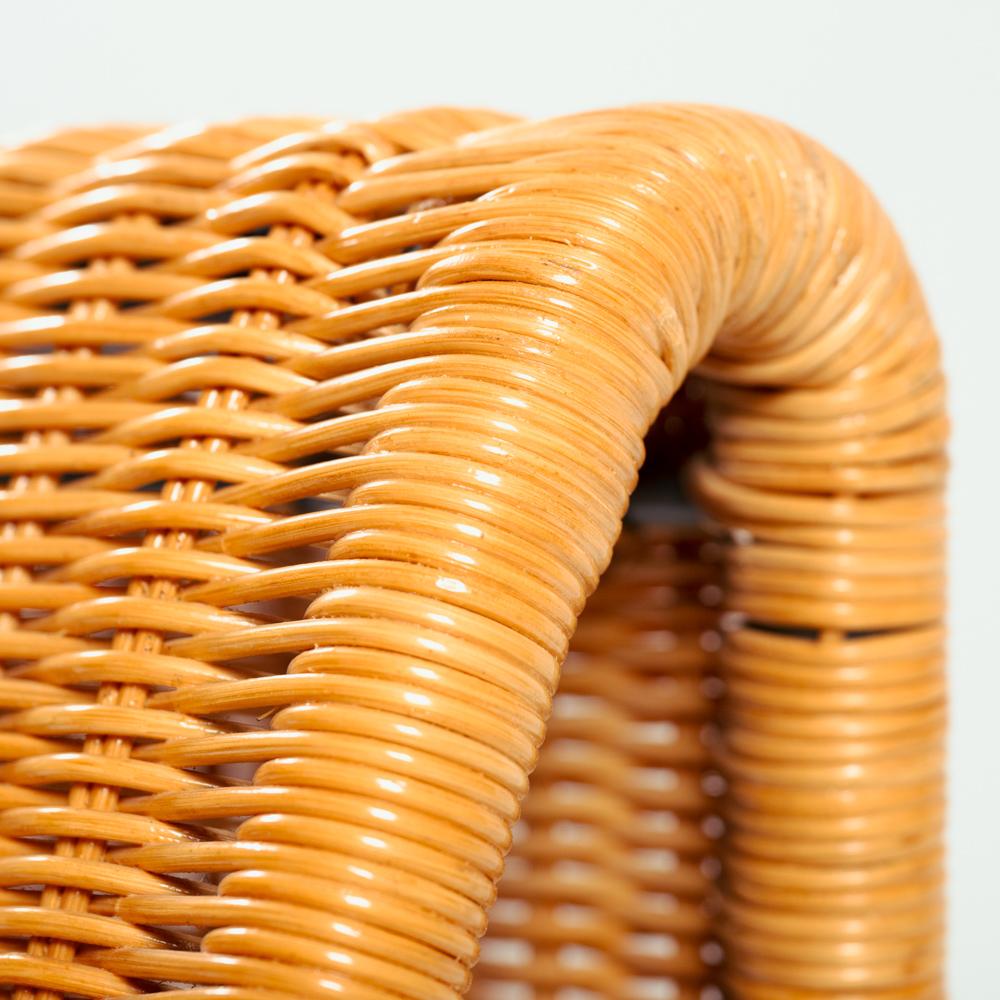 Rattan seating group set with waved back, 1990s 9