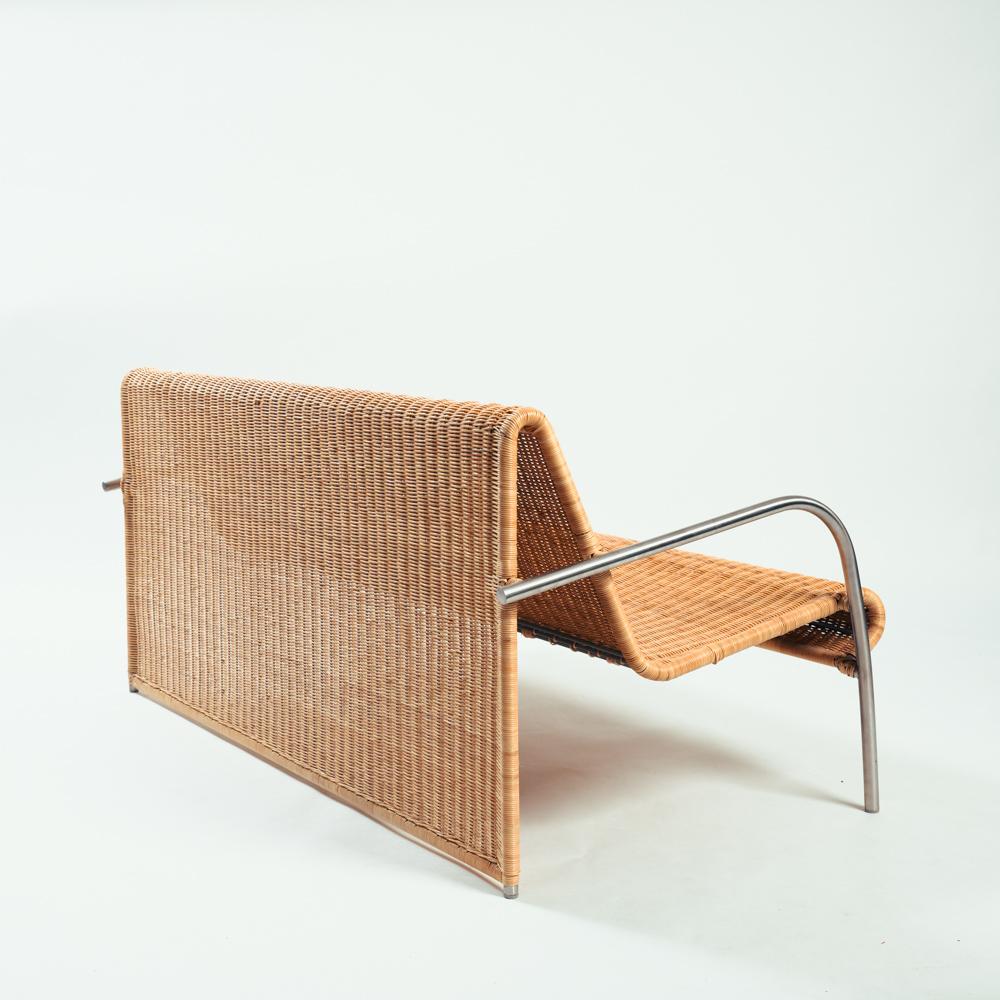 Late 20th Century Rattan seating group set with waved back, 1990s