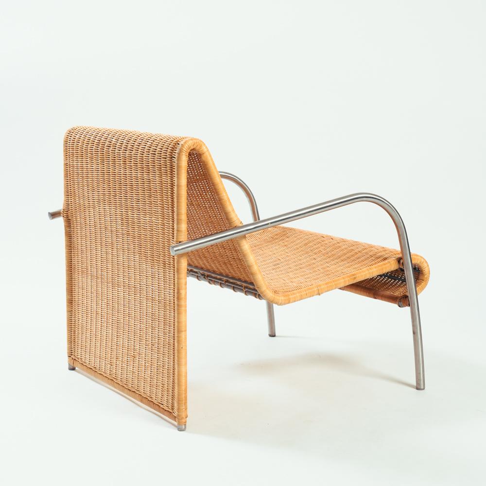 Rattan seating group set with waved back, 1990s 2