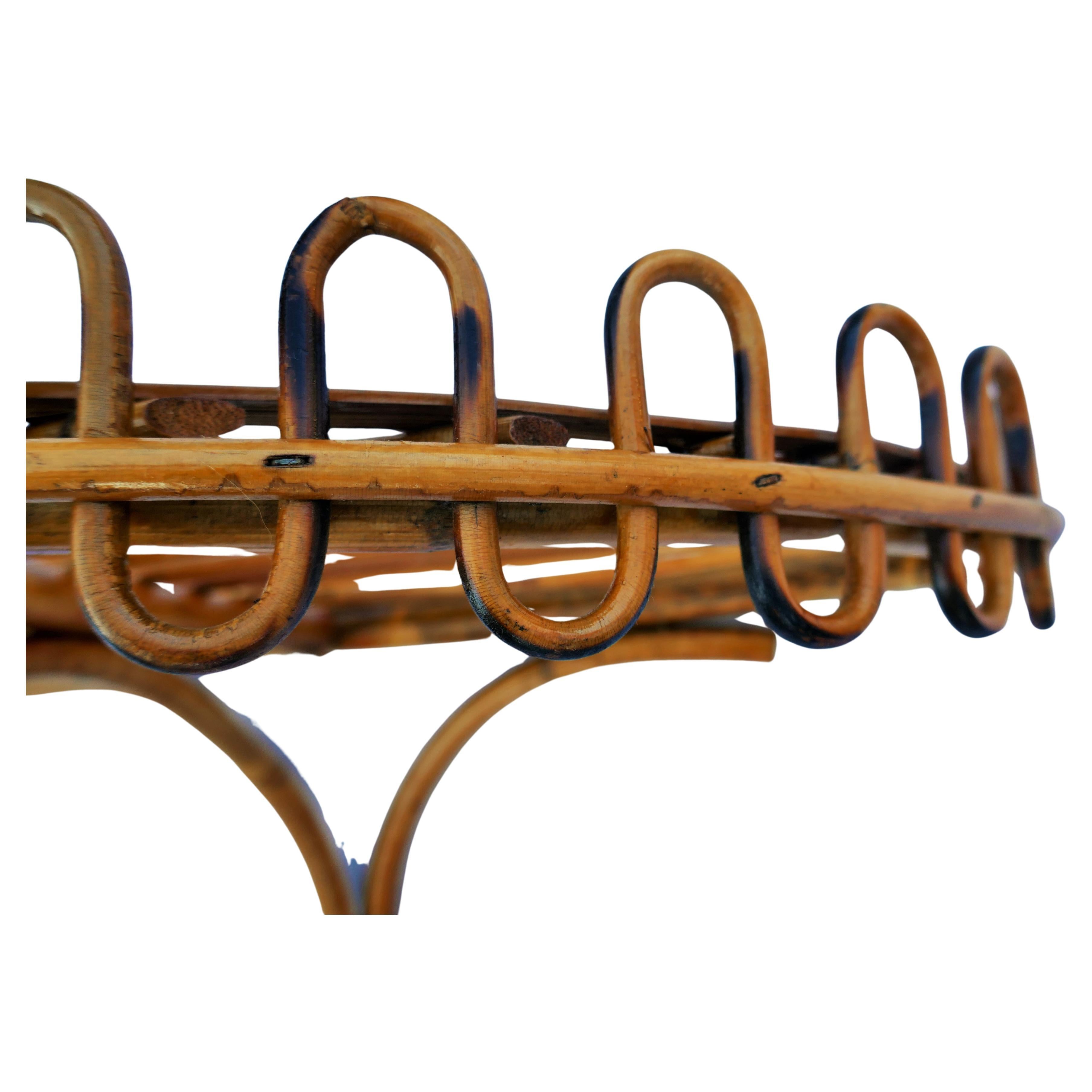 Mid-20th Century Rattan shelf in vendita