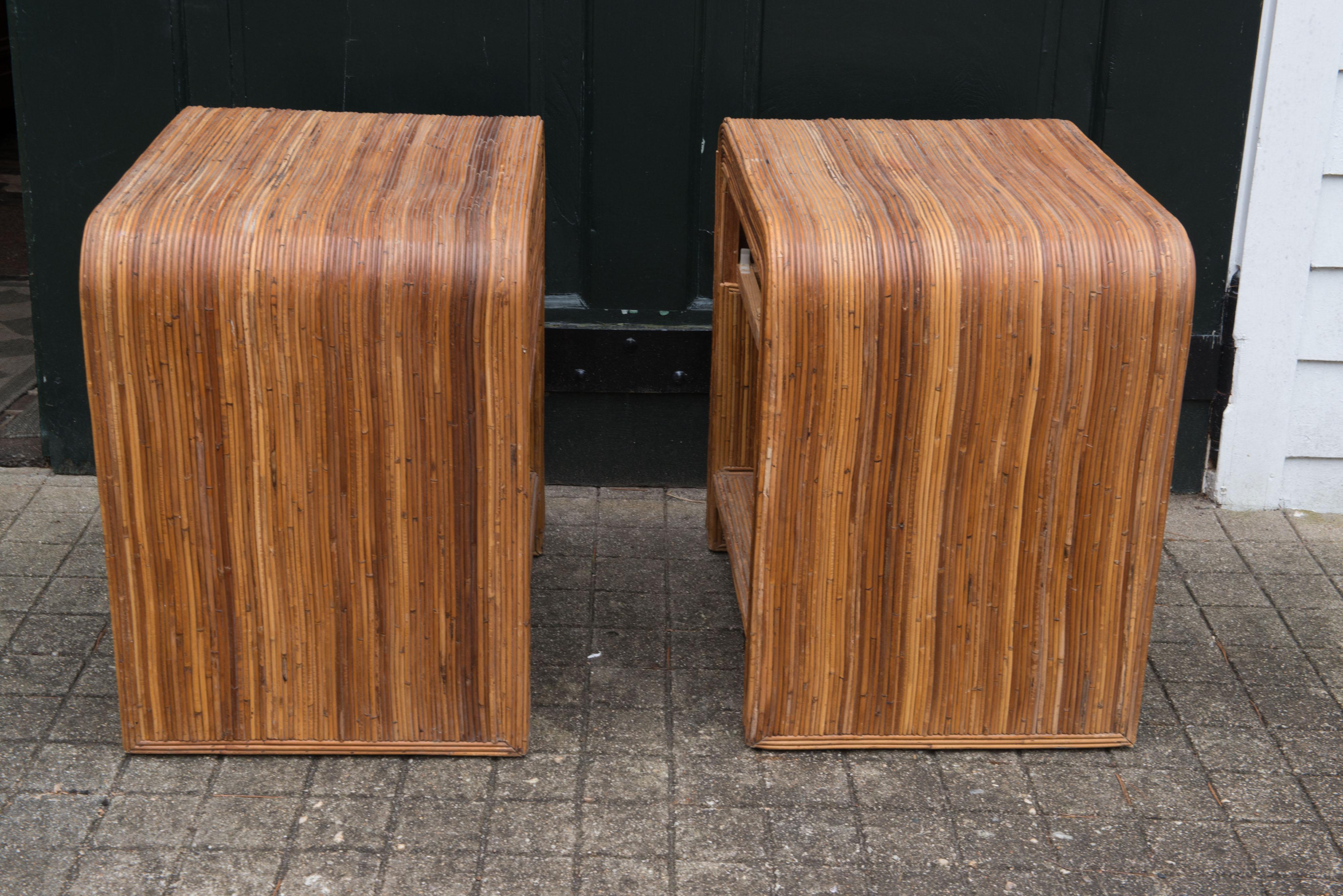 Rattan Side Tables with Drawer 6