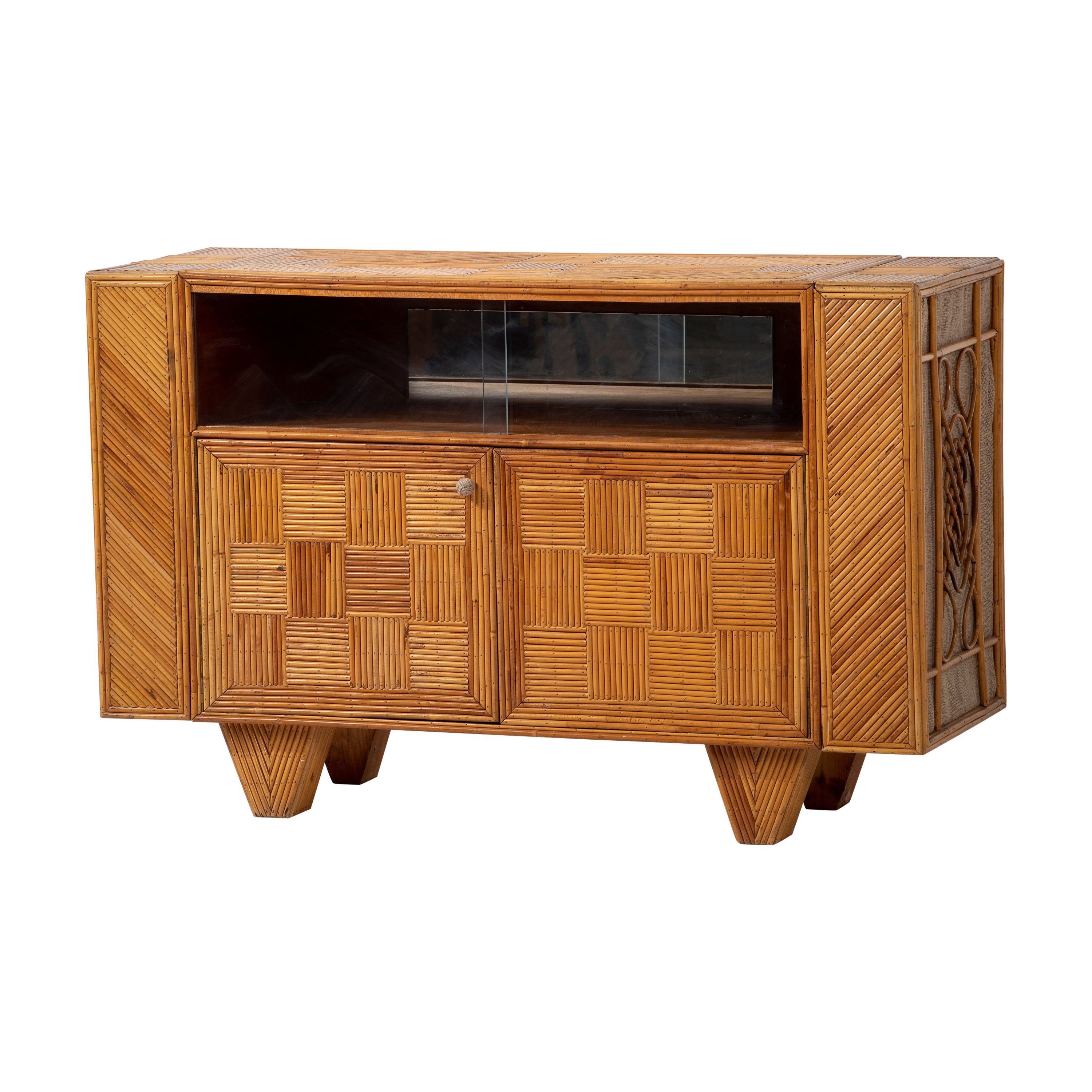Rattan Sideboard, France, 1970