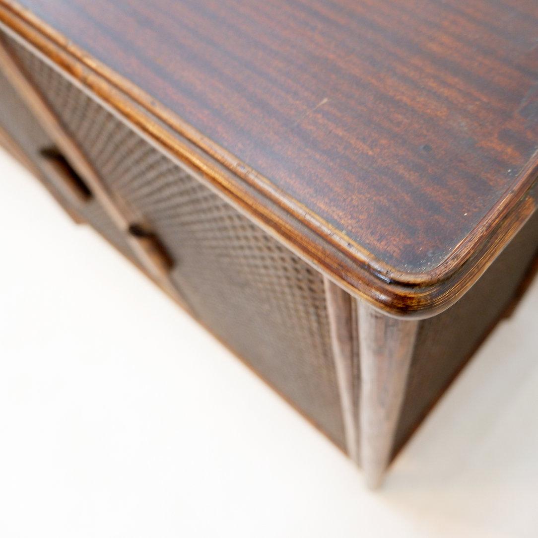 Rattan sideboard with bamboo handles - 1960s 4
