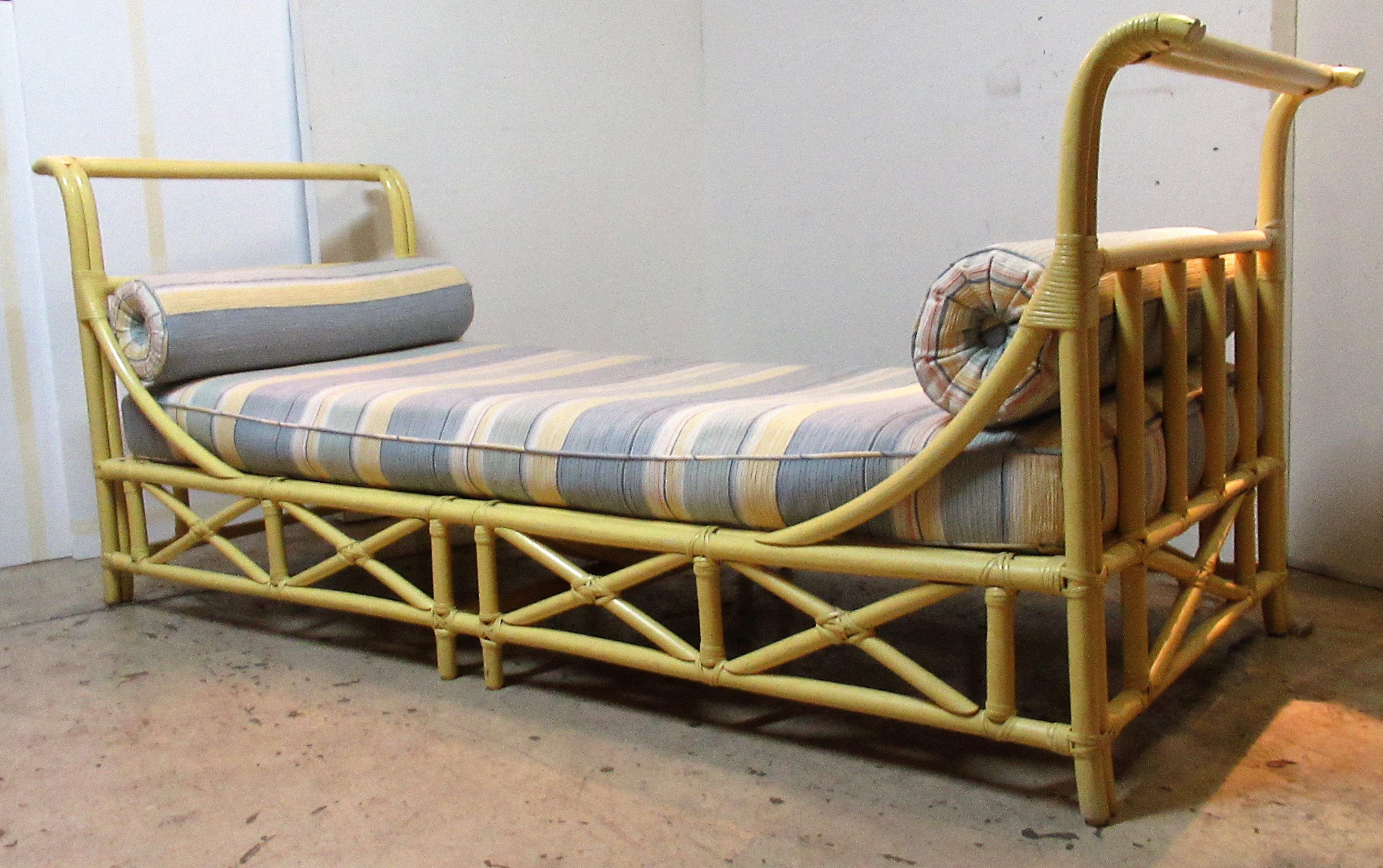 Rattan Sleigh Form Daybed by Ficks Reed 6