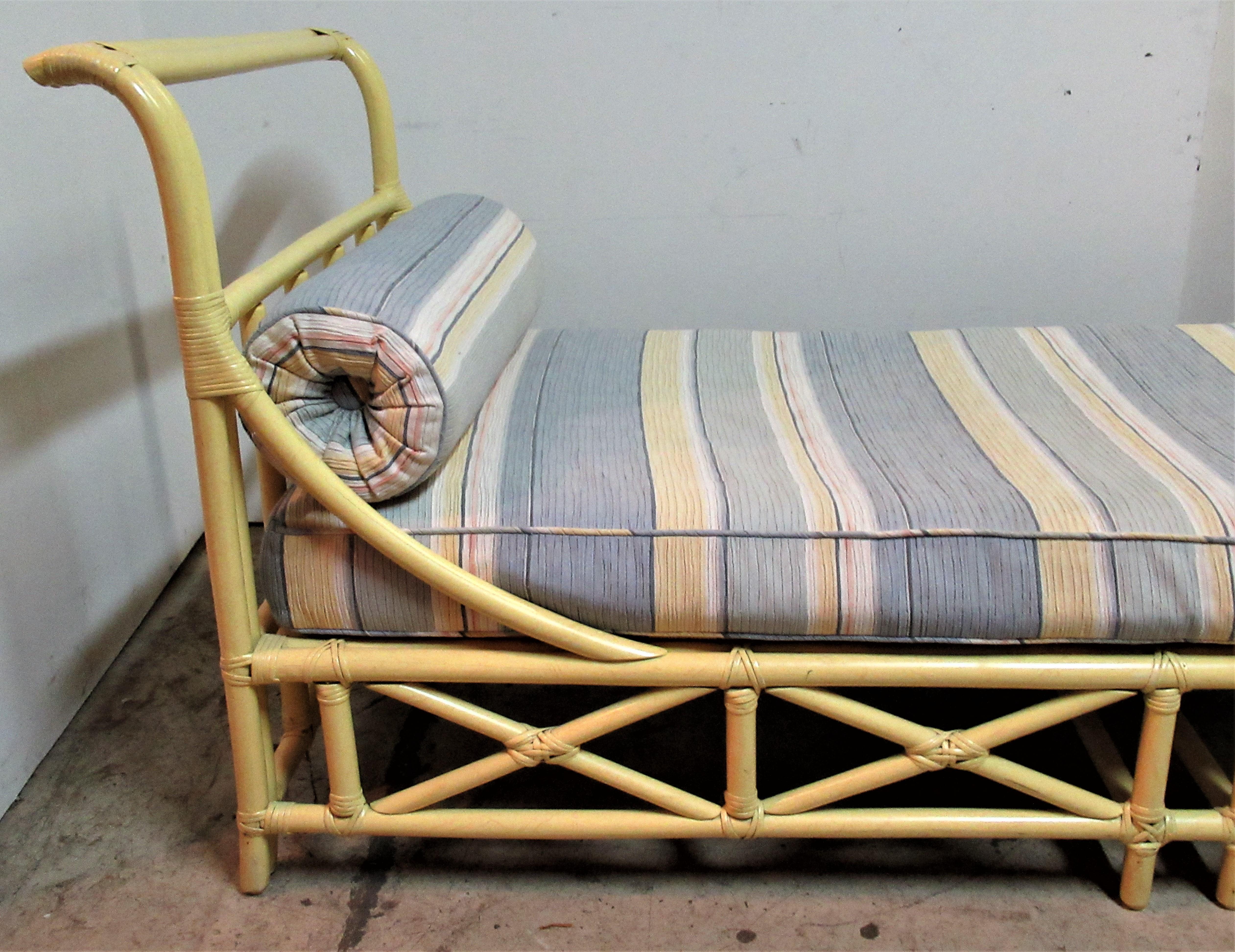 Rattan Sleigh Form Daybed by Ficks Reed 7