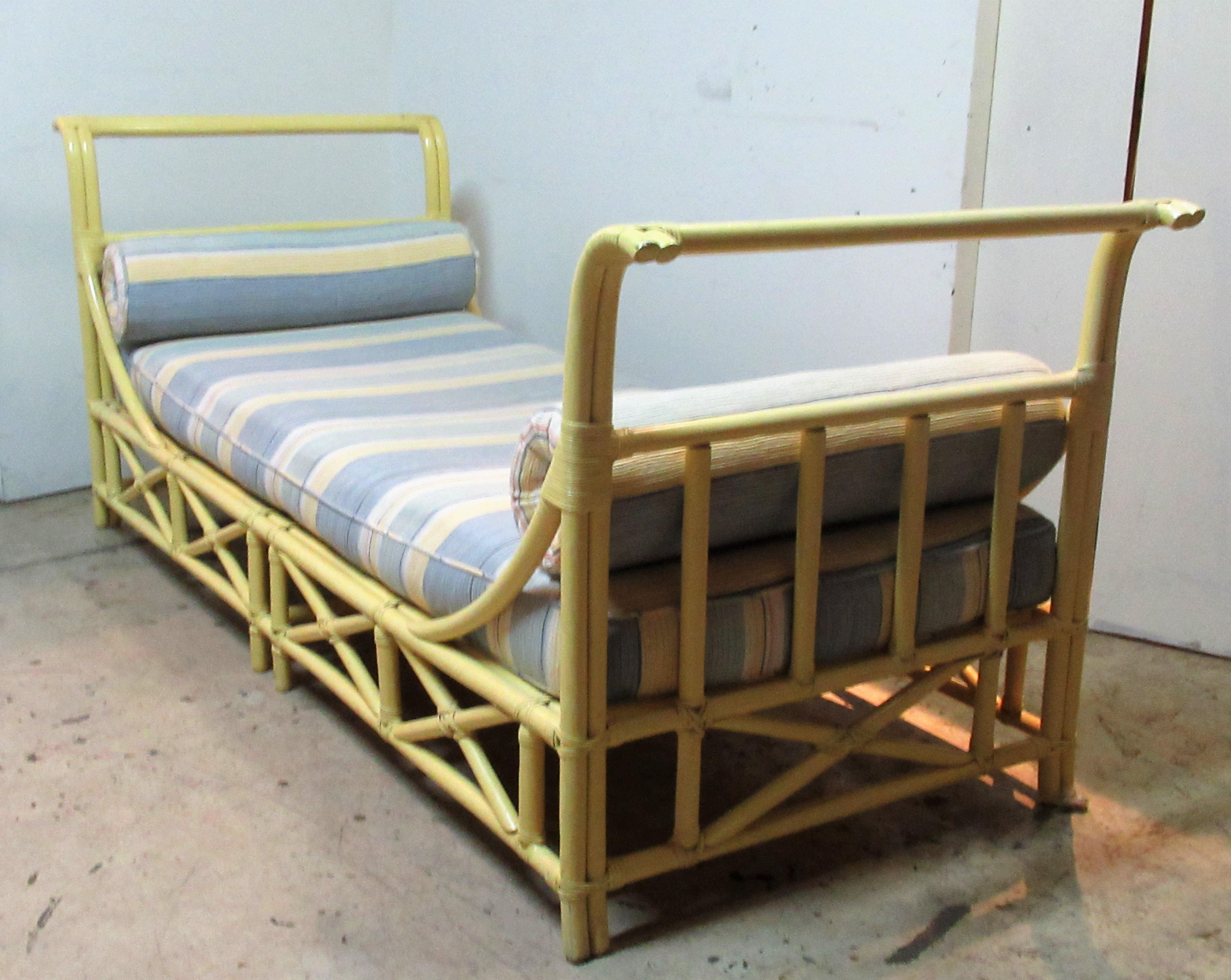 Rattan Sleigh Form Daybed by Ficks Reed 3