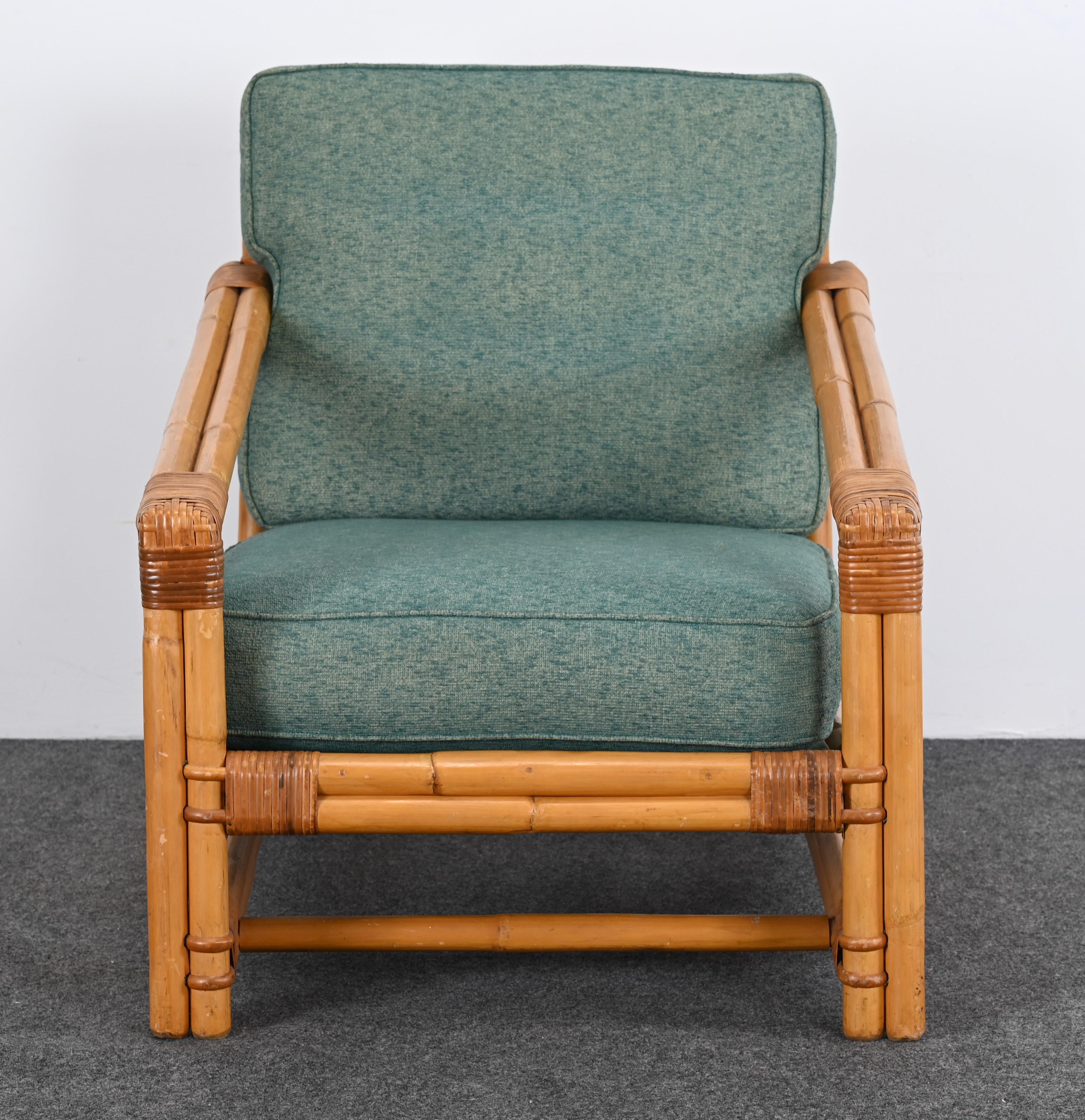 Rattan Sofa and Chair, 1940s 5