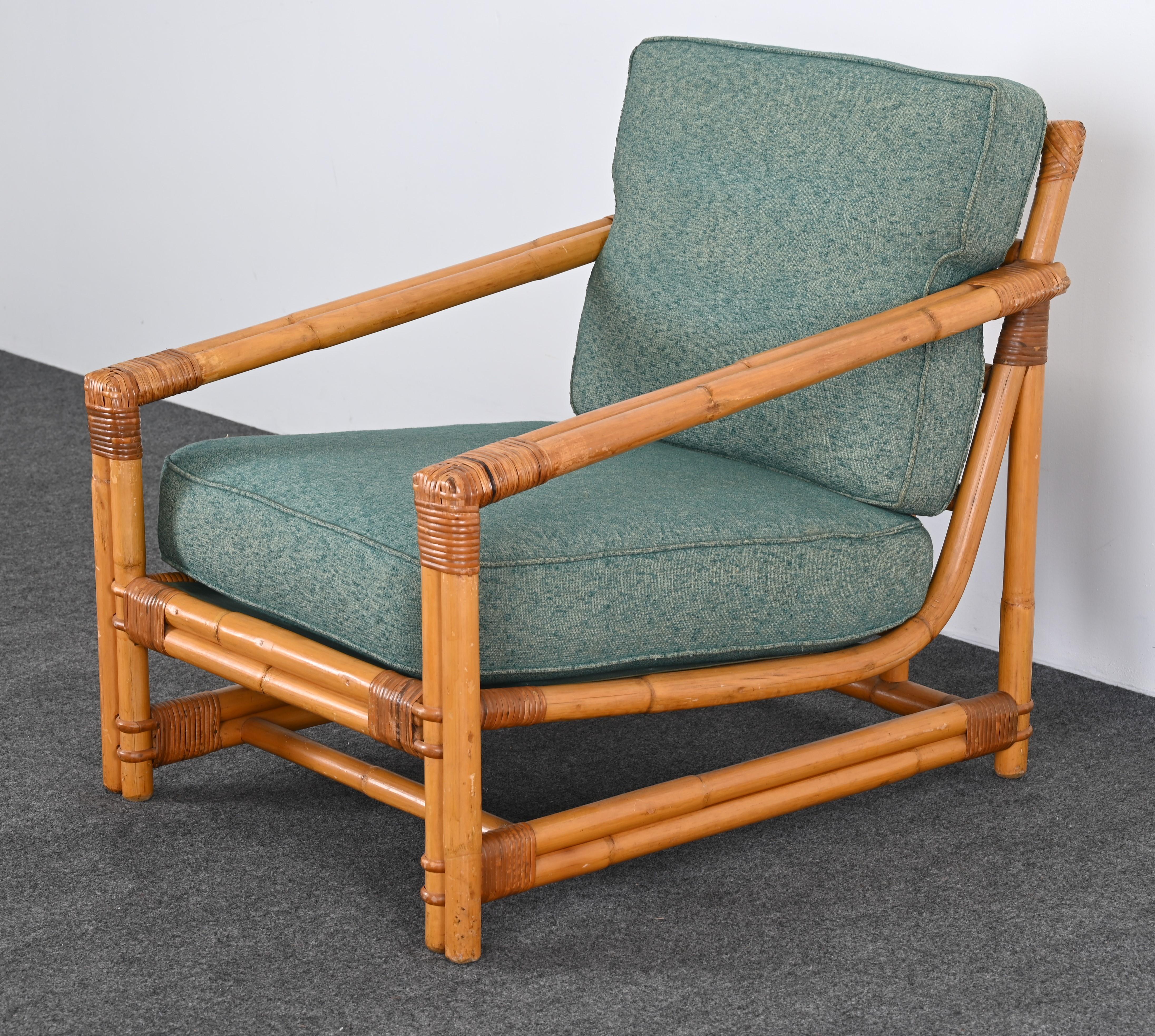 Rattan Sofa and Chair, 1940s 6