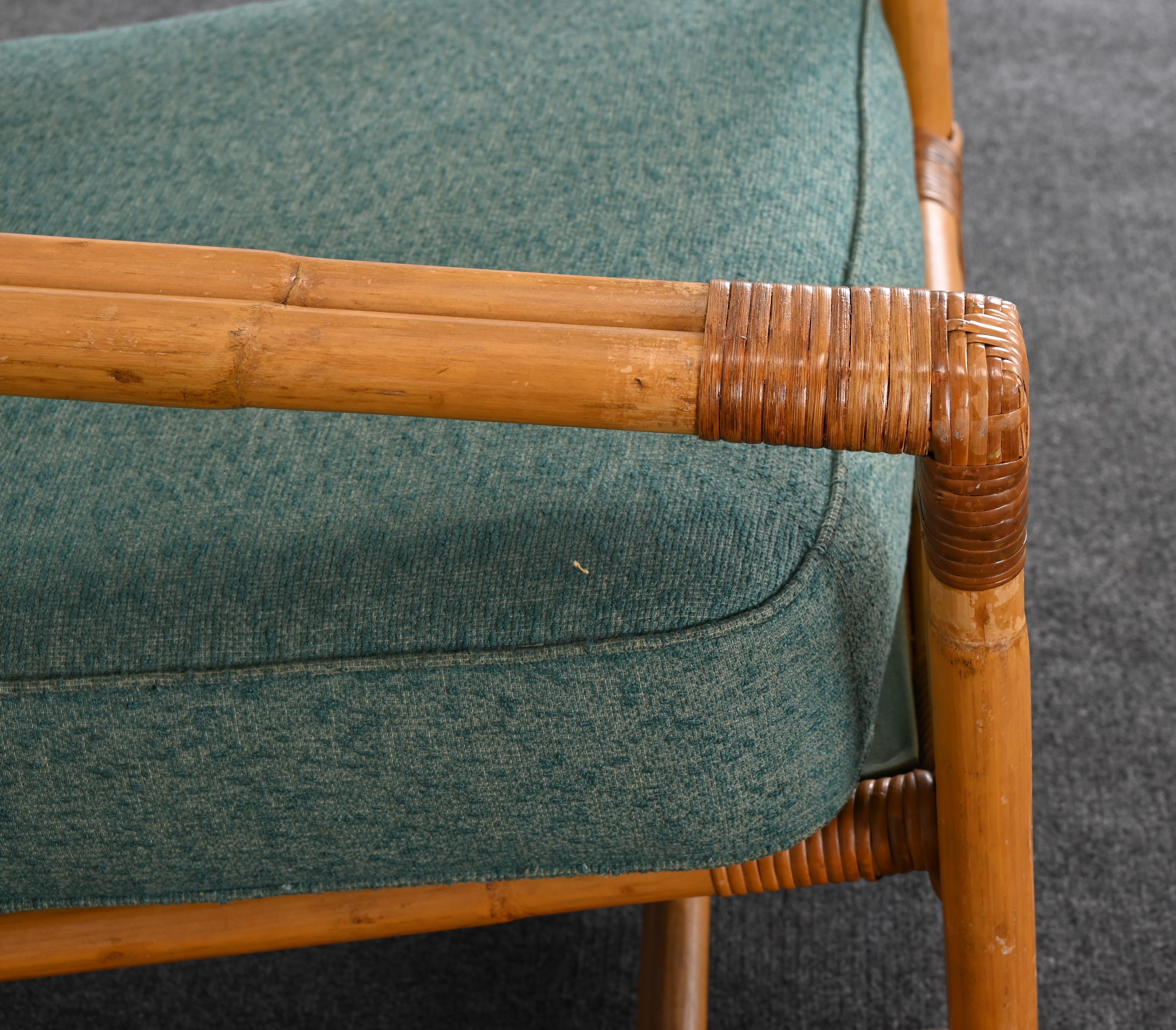 Rattan Sofa and Chair, 1940s 9