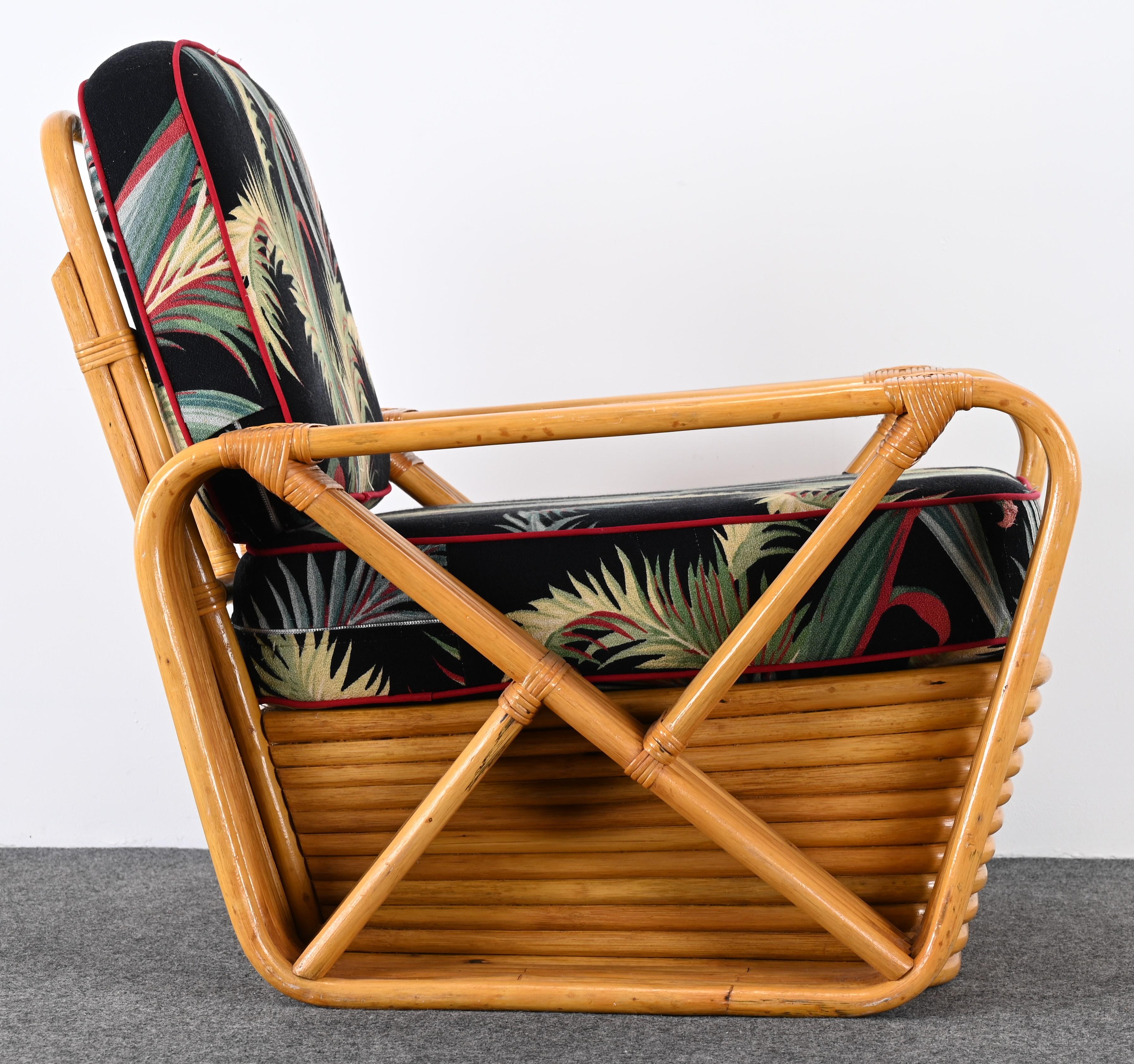 Rattan Sofa and Lounge Chair after Paul Frankl, 1940s 13