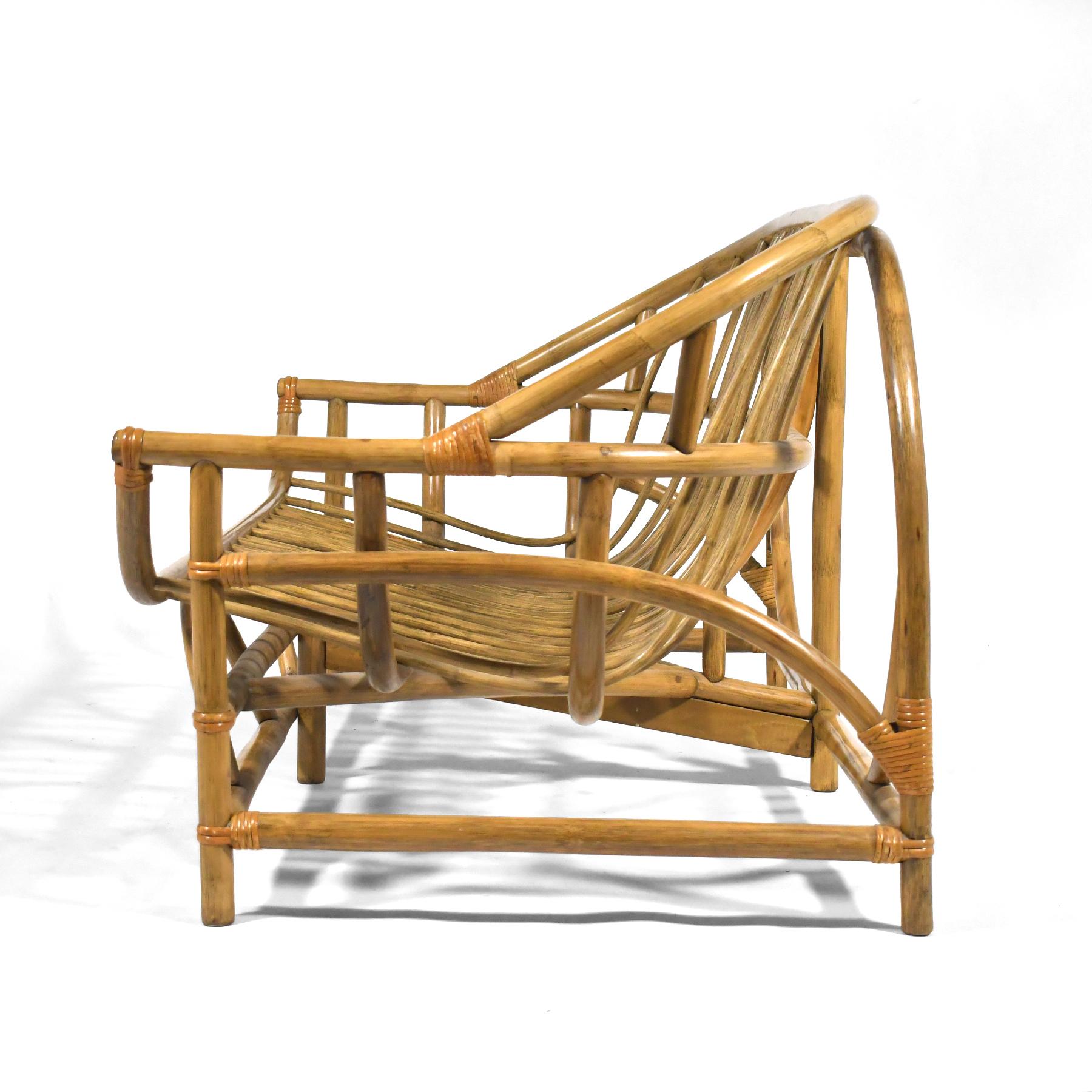 Tissu d'ameublement Canapé en rotin Clark Casual en vente