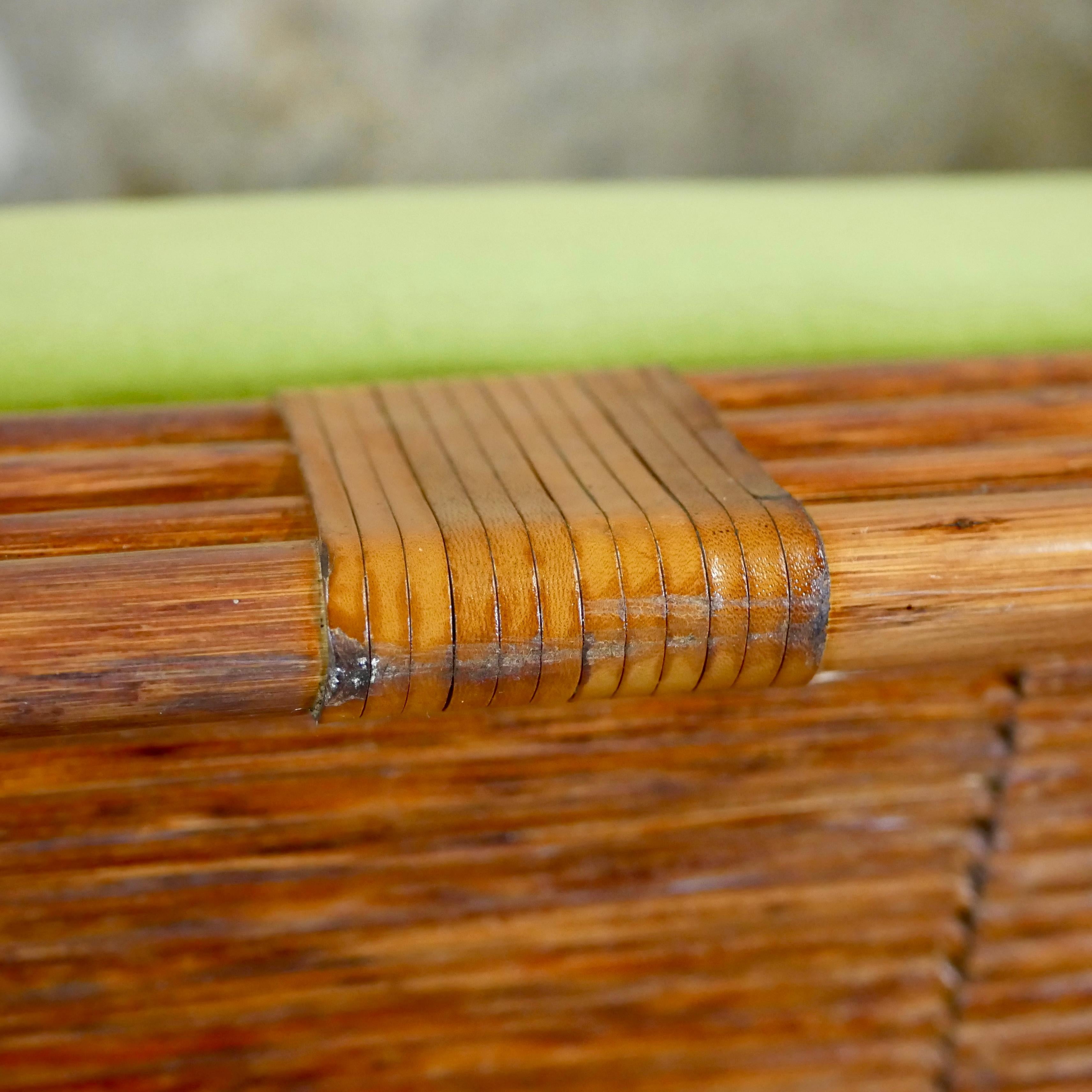 Rattan-Sofa von Maugrion für Roche Bobois, hergestellt in Frankreich, 1980er Jahre im Angebot 12