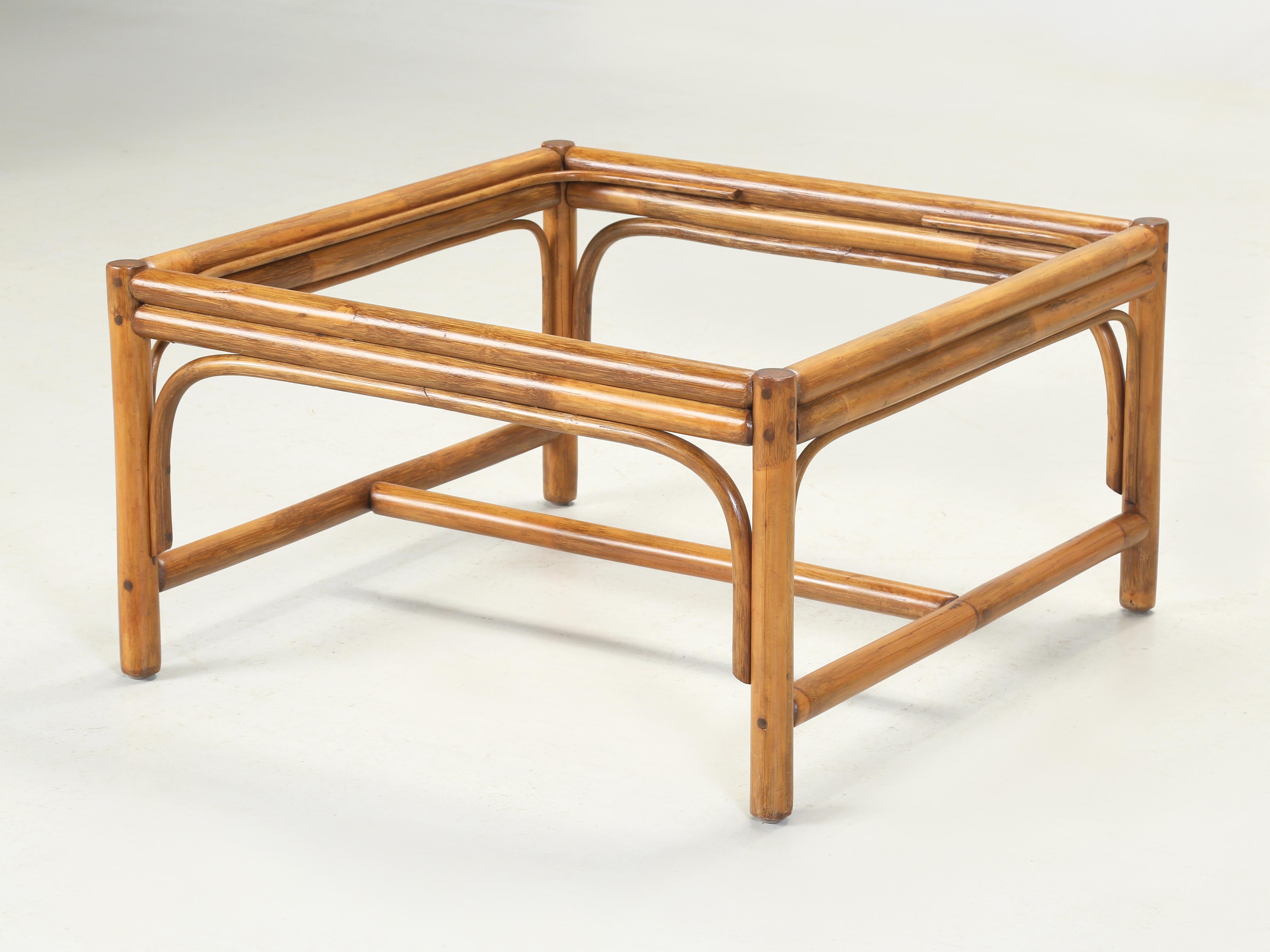 Rattan-Sofa, Rattan-Couchtisch und -Stuhl aus den 1960er Jahren, zugeschrieben Reed LA CA im Angebot 7