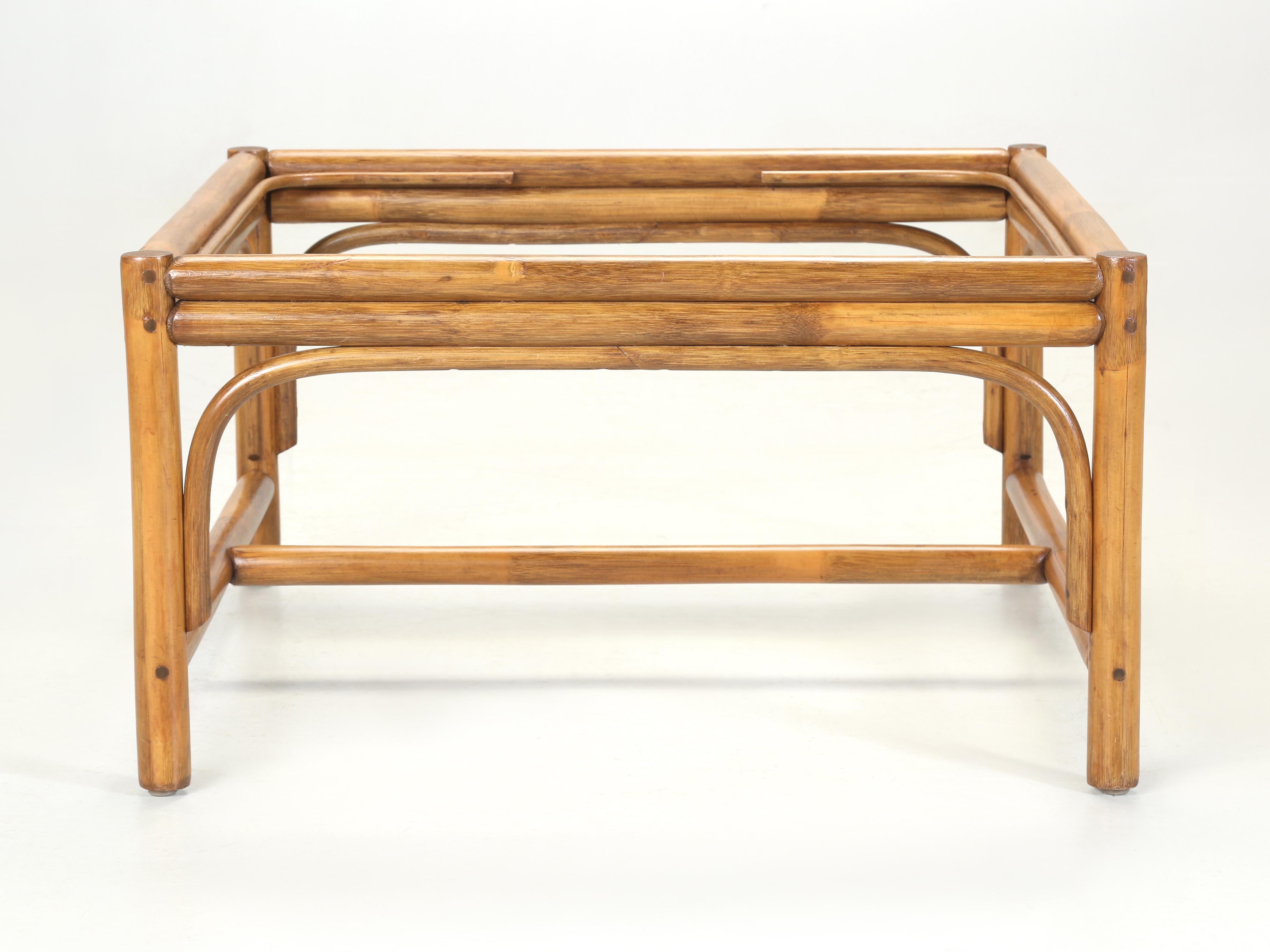 Rattan-Sofa, Rattan-Couchtisch und -Stuhl aus den 1960er Jahren, zugeschrieben Reed LA CA im Angebot 8