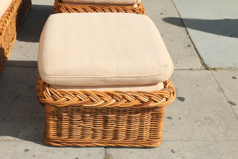 Rattan Sofa Set and Chairs For Sale at 1stDibs