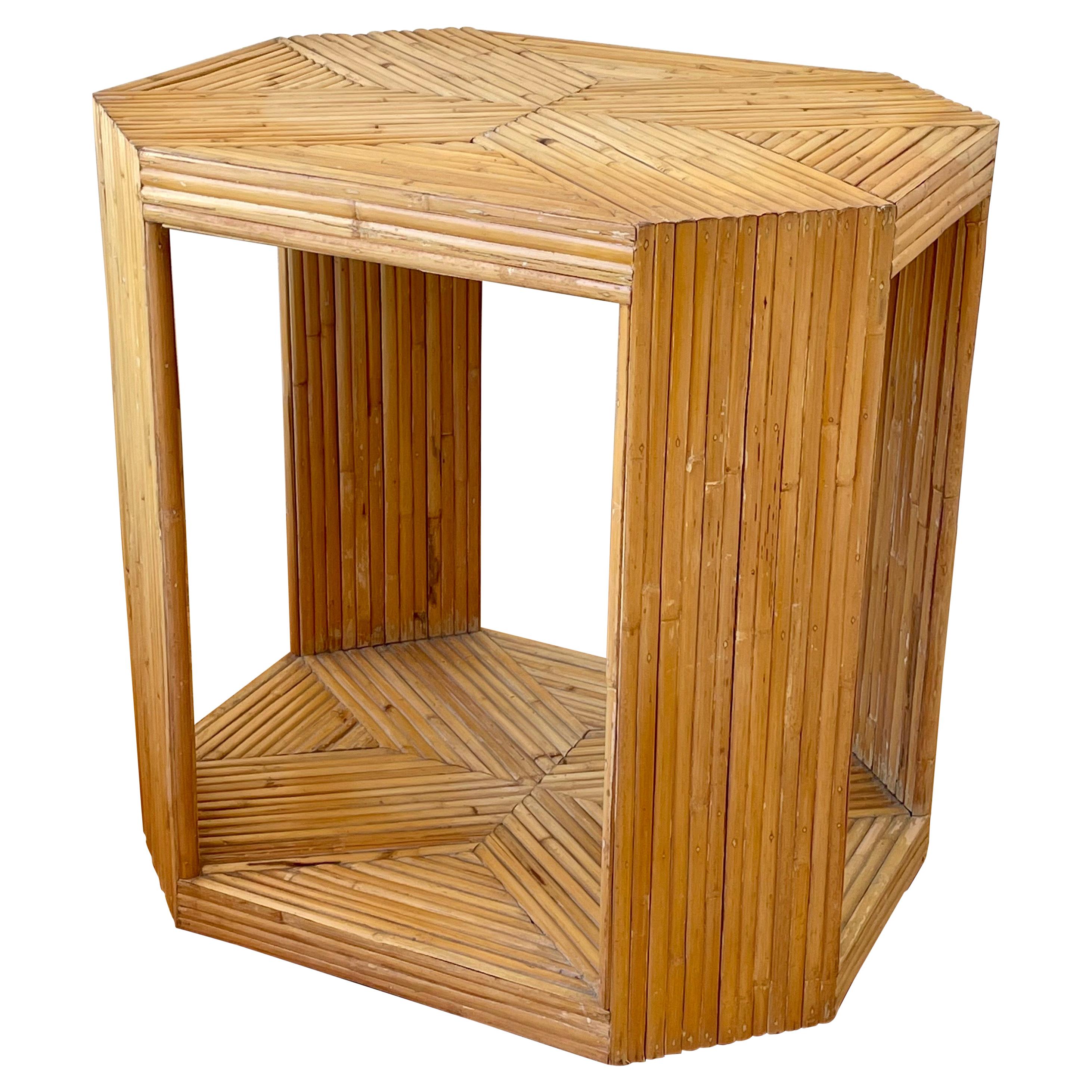 Rattan Split Bamboo Bar Table at 1stDibs