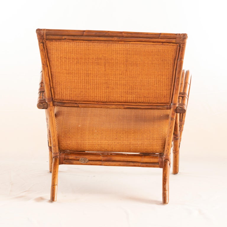 Hand-Carved Rattan Split Chair Wood Confortable Modern Asian Modern Kalma Furniture For Sale