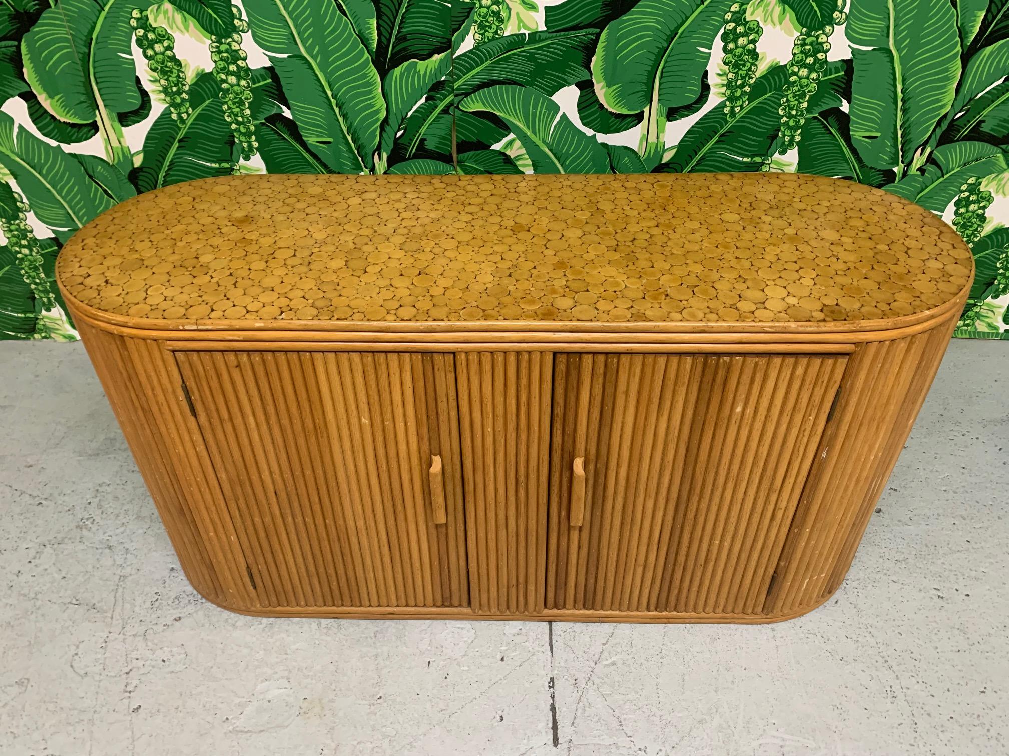 reeded credenza