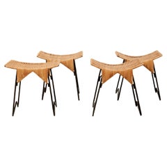 Rattan + Steel Stools