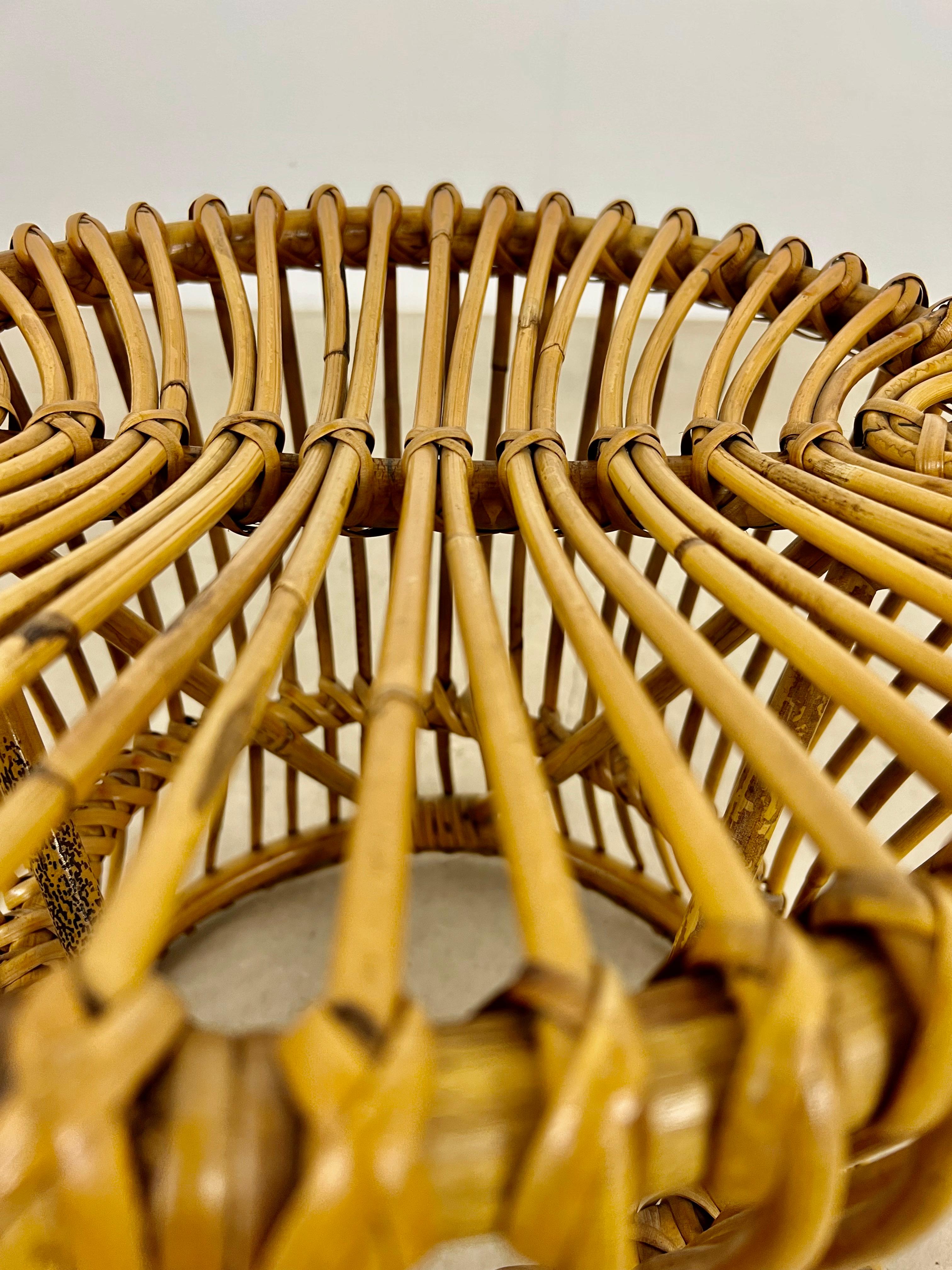 Rattan Stool, 1960s In Good Condition In Lasne, BE