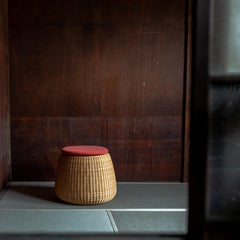 Rattan Stool by Isamu Kenmochi for Yamakawa Rattan, Japan